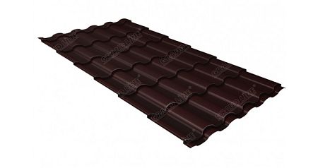 Металлочерепица Grand Line Kredo (Кредо) Quarzit 0,5 PE RAL 8017 Шоколад металлик