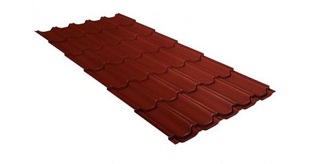 Металлочерепица Grand Line Kvinta Plus (Квинта плюс) 0,5 Velur 20 RAL 3009 Оксидно красный