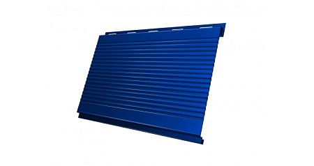 Металлический сайдинг (металлосайдинг) Grand Line Вертикаль 0,2 gofr 0,45 PE с пленкой RAL 5005 сигнальный синий