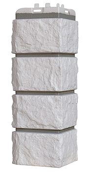 Угол для фасадных панелей Grand Line (Гранд Лайн) Коллекция Колотый Камень  Design - Молочный