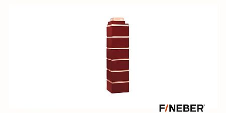 Угол наружный Fineber (файнбир) коллекция Кирпич клинкерный облицовочный Britt Красный