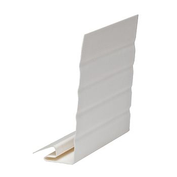 J-фаска ( ветровая, карнизная планка ) белая для  сайдинга VINYLON
